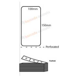 100 x 150mm DT, perforated, 1000 labels fan fold