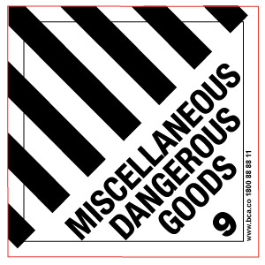 Miscellaneous Dangerous Goods 9, Large warning label